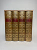 A Leather-Bound Three Bottle Decanter Set Disguised Three Books - 1960s (22 x 20 x 14cm)