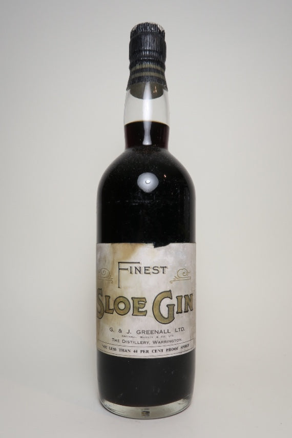 Gilbert & John Greenall Ltd's Finest Sloe Gin - 1940s (25%, 75cl)