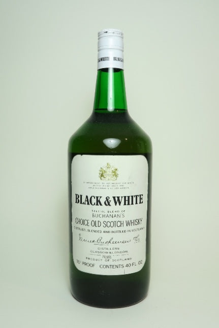 James Buchanan’s Black & White Blended Scotch Whisky - 1970s (40%, 113.6cl)
