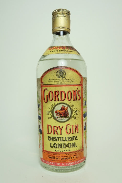 Gordon's Dry Gin - 1960s (ABV Not Stated, 75cl)