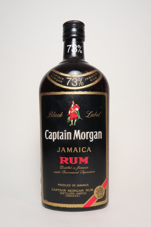 Captain Morgan Black Label Jamaica Rum - 1970s (73%, 70cl)