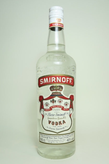 Fristelse hvis Produktionscenter Smirnoff Red Label Vodka - 1990s (40%, 100cl) – Old Spirits Company