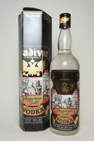 Gilbert & John Greenall's Vladivar Imperial Gold 100% Pure Grain Vodka - 1970s (40%, 75.7cl)