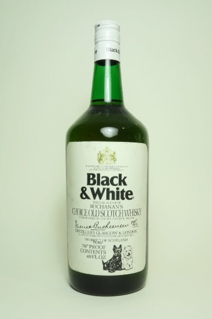 James Buchanan’s Black & White Blended Scotch Whisky - 1970s (40%, 113cl)