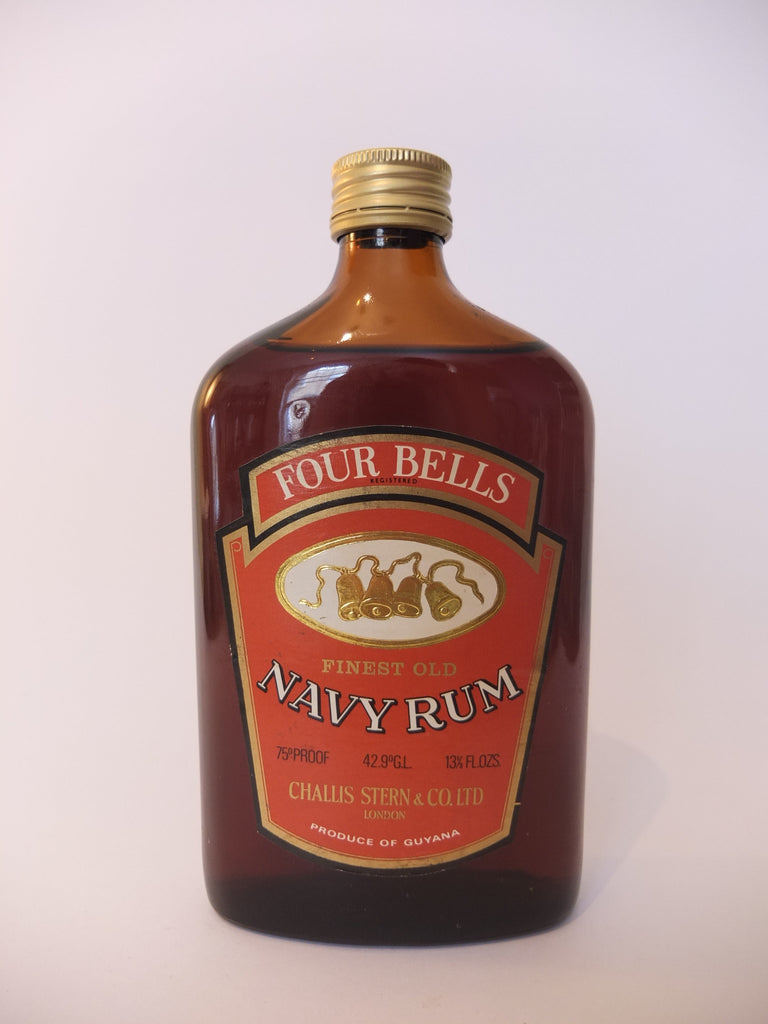 Four Bells Finest Old Navy Rum - 1970s (42.9%, 37.5cl)