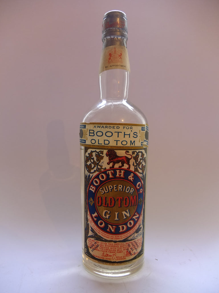 Booths & Co, Superior Old Tom Gin - 1920s (43% 75cl)