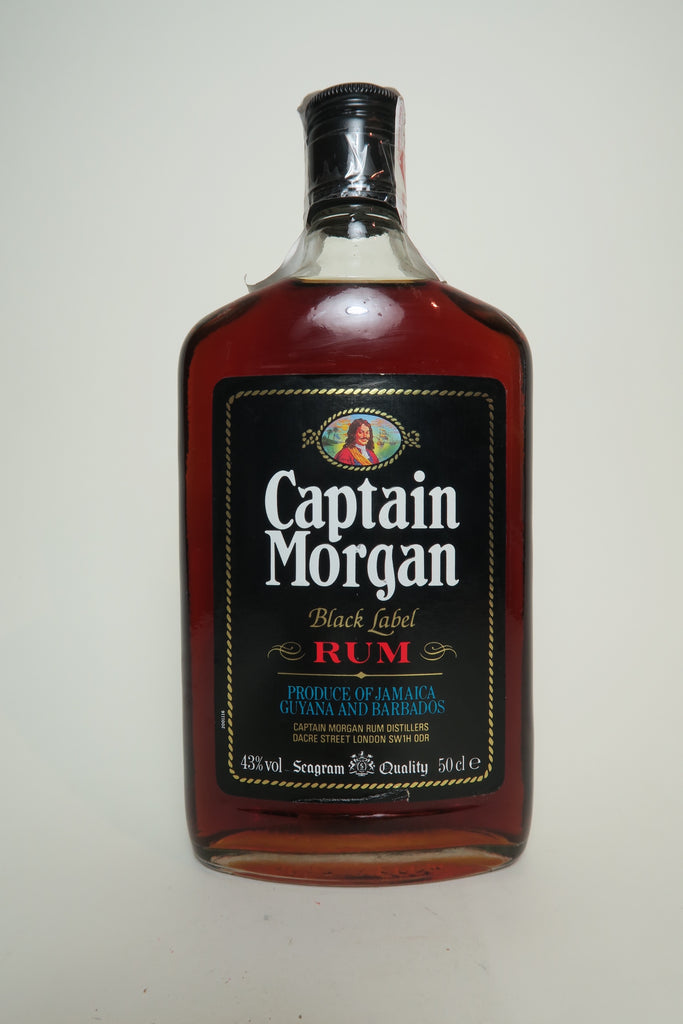 Captain Morgan Black Label Rum - 1970s (43%,	 50cl)