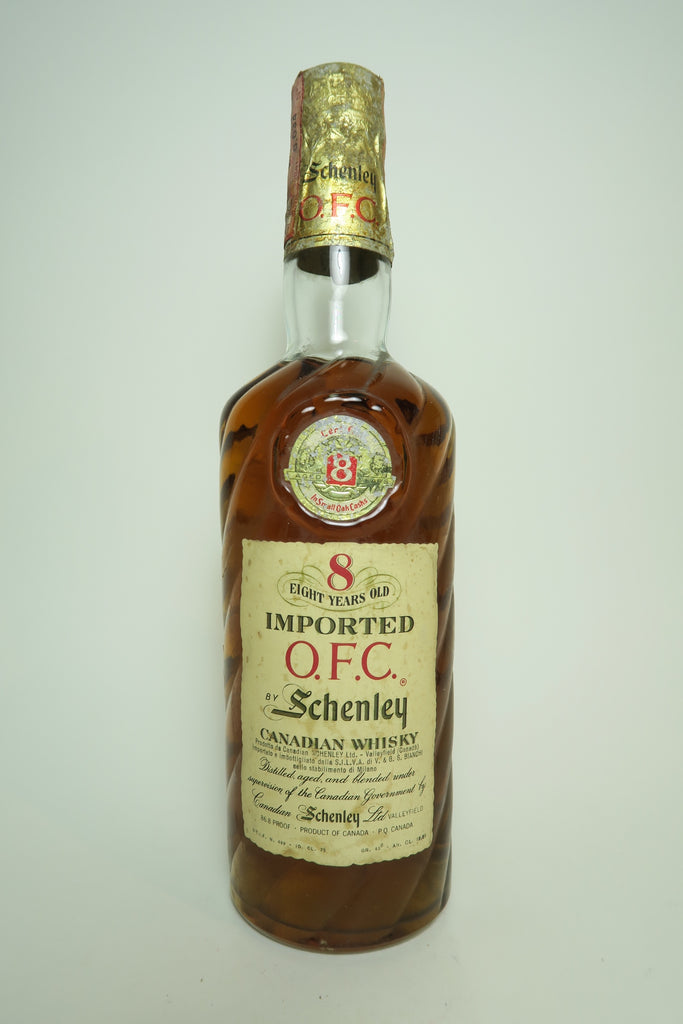 Schenley O.F.C. 8YO Blended Canadian Whisky - 1960s (43%,	75cl)