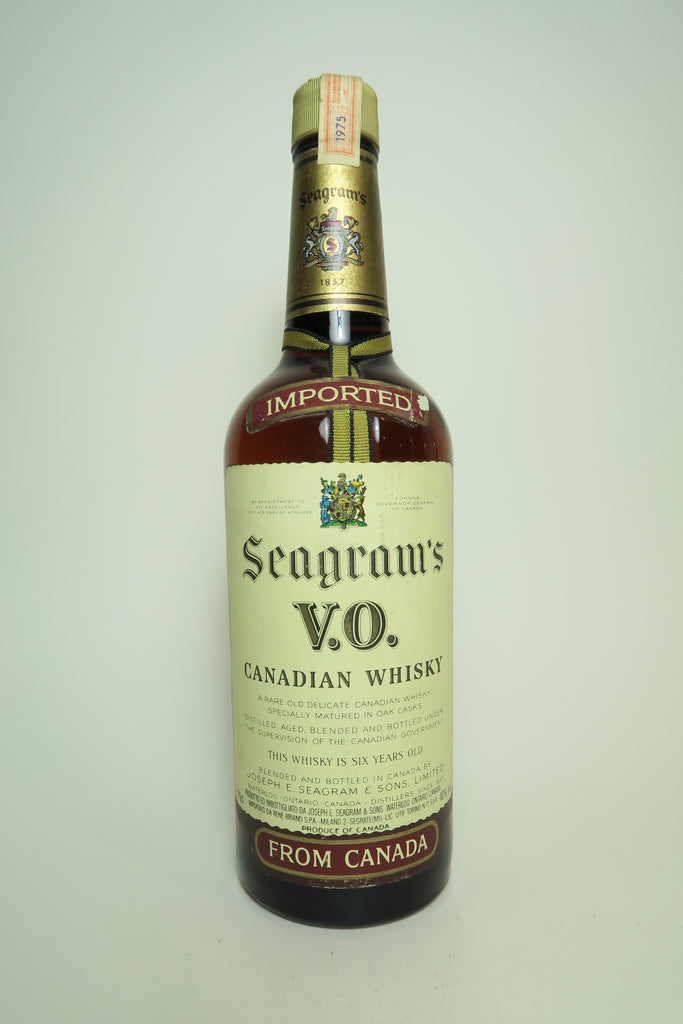 Seagram's V.O. 6YO Blended Canadian Whisky - Distilled 1975 / Bottled 1981 (40%, 75cl)