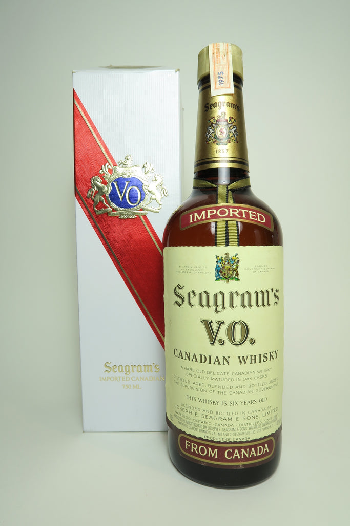 Seagram's V.O. 6YO Blended Canadian Whisky - Distilled 1975