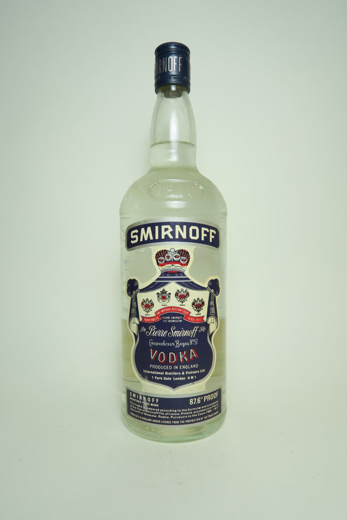 Smirnoff Blue Label Vodka - 1970s (50%, 100cl) – Old Spirits Company | Vodka