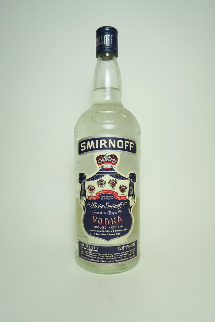 Smirnoff Blue Label Vodka - 1970s (50%, 100cl)