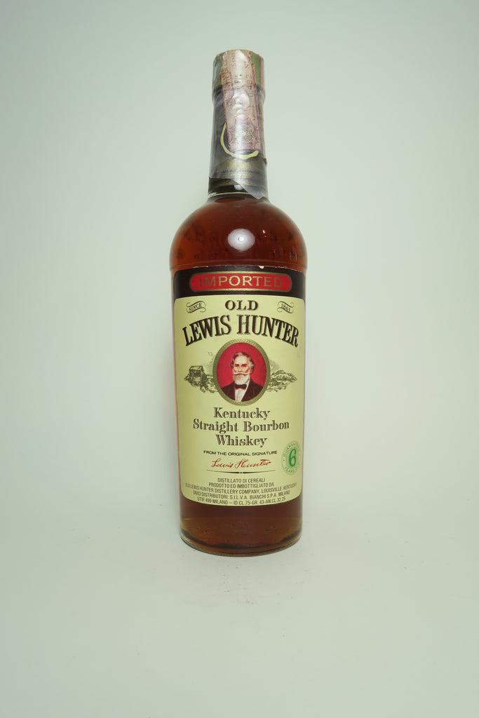 Old Lewis Hunter 6YO Kentucky Straight Bourbon Whiskey - Distilled 1968 / Bottled 1974 (43%,	75cl)