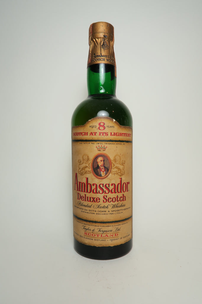 Taylor & Ferguson Ambassador 8YO Blended Scotch Whisky - 1960s (43%, 75cl)
