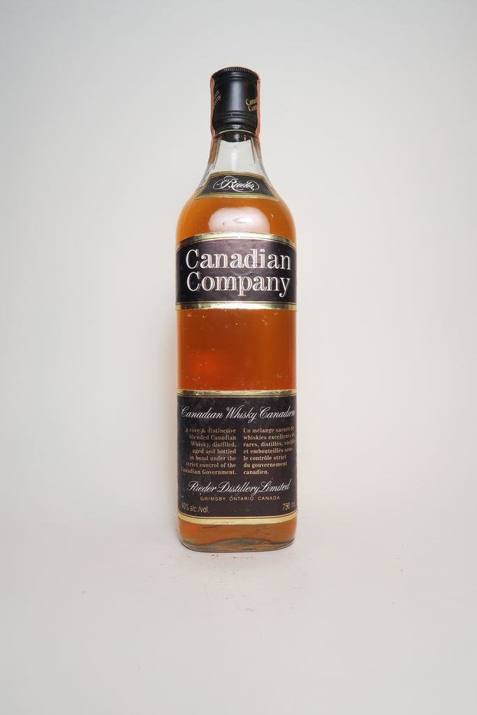 Rieder Canadian Company Blended Canadian Whiskey - Distilled 1987 (40%,	75cl)