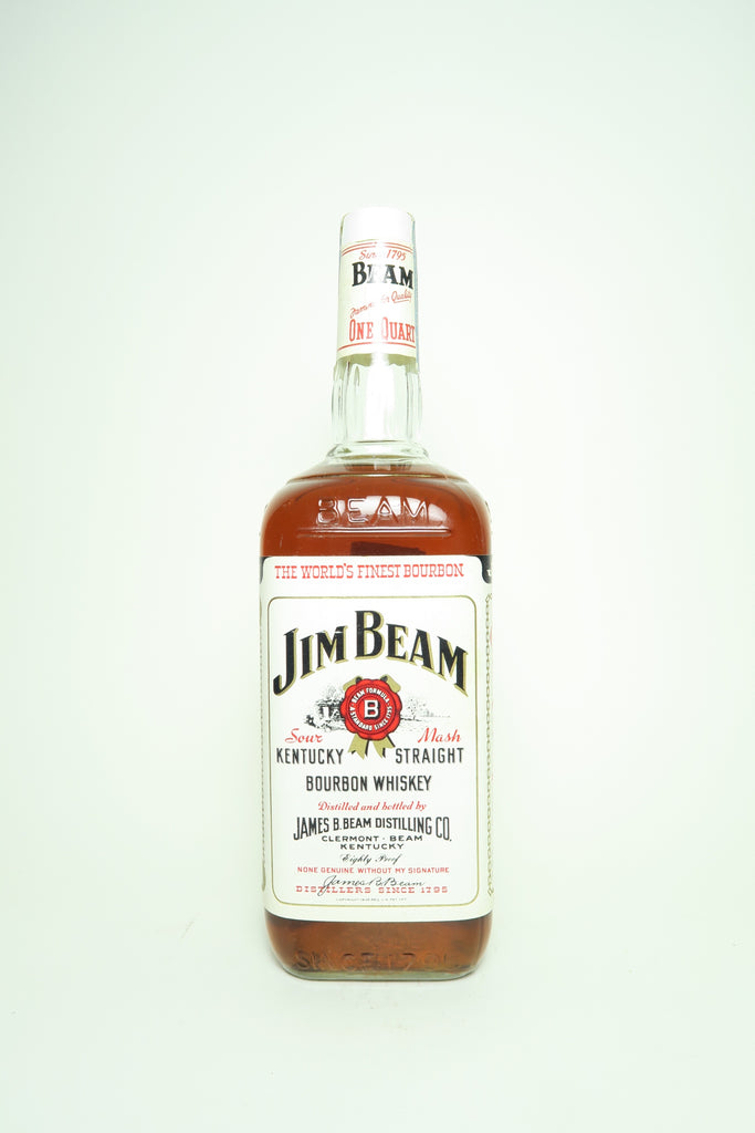 Jim Beam 4YO White Label Kentucky Straight Bourbon Whiskey - Distilled 1971 / Bottled 1975 (40%, 94.6cl)