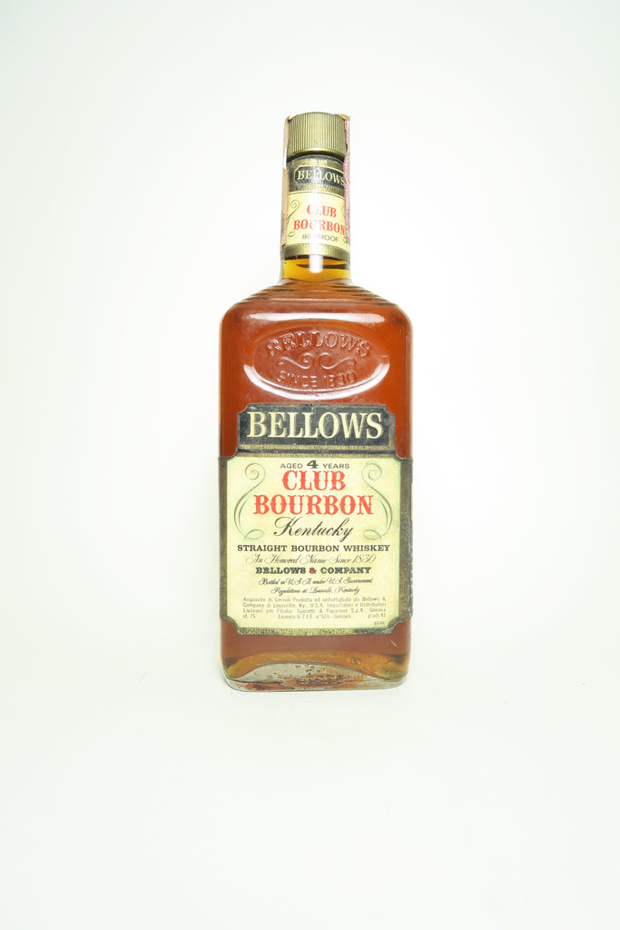 Bellows 4YO Club Kentucky Straight Bourbon Whiskey - 1960s (43%, 75.7cl)