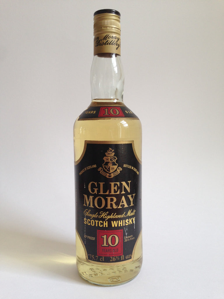 Glen Moray 10 Year Old Black Label Single Highland Malt Scotch Whisky - 1970s (40%, 75cl)