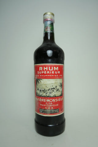 Rivière-Monsieur Martinique Rhum Supérieur - 1960s (40%, 100cl)